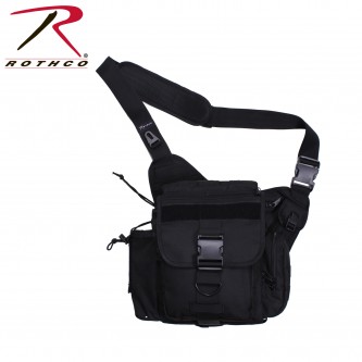 24038-BLK Rothco Xtra Large Advanced Tactical Lightweight Military Camo MOLLE Shoulder Bag[Black] 