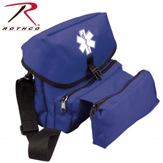 2443 Rothco Red OR Blue EMS First Aid Medical Emergency Rescue Field Kit Bag[Blue] 
