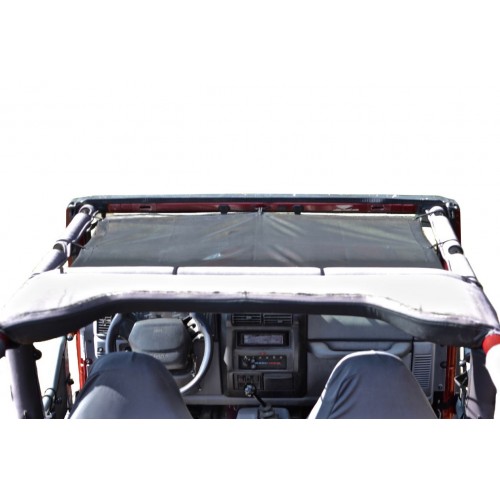 Jeep TJ 1997-2006, TeddyÂ® Top, Solar Screen, Black. Made in the USA.