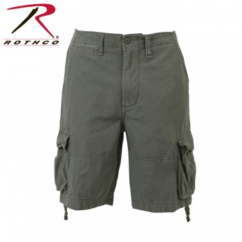 2544-XS Rothco 2544 Olive Drab Vintage Infantry Utility Shorts[X-Small] 