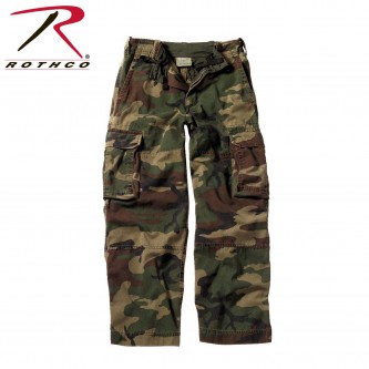 2546-L Kids Vintage Paratrooper Fatigue Camo Pants Rothco[Woodland,Large] 