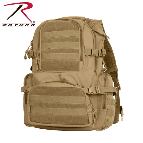 25501 Multi Chamber MOLLE Tactical Assault Pack Military Hiking Backpack[Coyote Brown] 