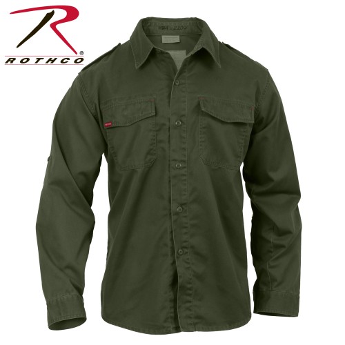 2568 Rothco Olive Drab Size X-Small Ultra Force Vintage BDU Fatigue Long Sleeve Shirt