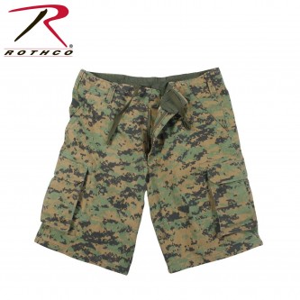 2592-2X Rothco Vintage Solid And Camo Paratrooper Cargo Military Shorts[2XL,Woodland Digital Camo] 