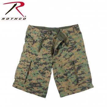 2591-m Rothco Vintage Solid And Camo Paratrooper Cargo Military Shorts[M,Woodland Digital Camo] 