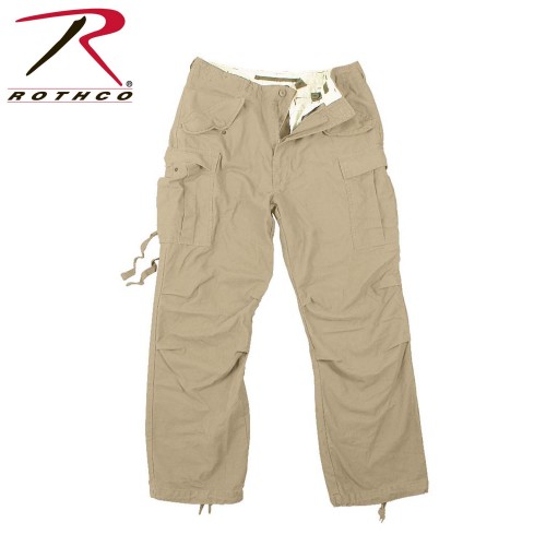 2615-XL Cargo Pants Vintage M-65 Military Camouflage Field Rothco[Khaki,X-Large] 