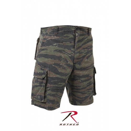 2635-l Rothco Vintage Solid And Camo Paratrooper Cargo Military Shorts[L,Tiger Stripe Camo]
