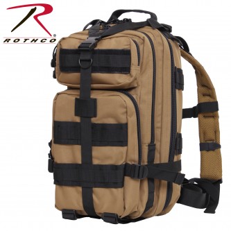 2647 Rothco Military Style Medium Transport Level III MOLLE Assault Backpack[Coyote Brown/Black] 