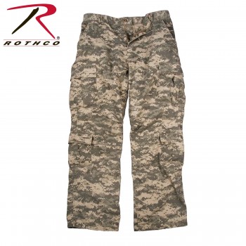 2666-L Rothco Military Camouflage Paratrooper Tactical BDU Fatigue Camo Pants[ACU Digital Camo,Large