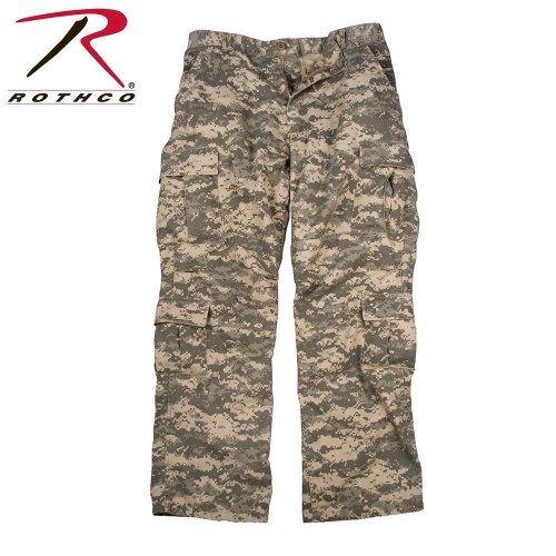2666-L Rothco Military Camouflage Paratrooper Tactical BDU Fatigue Camo Pants[ACU Digital Camo,Large