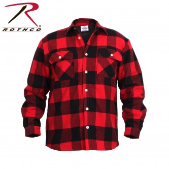 2739-XL Fleece Lined Flannel Shirt Red Buffalo Plaid Rothco 2739[X-Large]