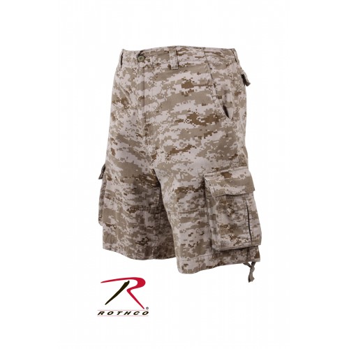 Rothco Vintage Camo Infantry Utility Military Cargo Shorts (XL Desert Digital Camo)