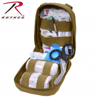 2766 Rothco MOLLE Military Tactical Medical Emergency Trauma Kit[Coyote Brown] 