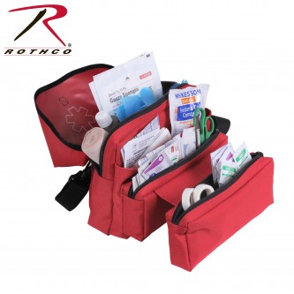 2843 Rothco Red OR Blue EMS First Aid Medical Emergency Rescue Field Kit Bag[Red] 