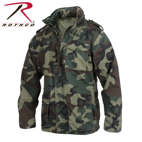 2852-2X Woodland Camo Lightweight Vintage M-65 Military Jacket 2851 Rothco [2X-Large] 