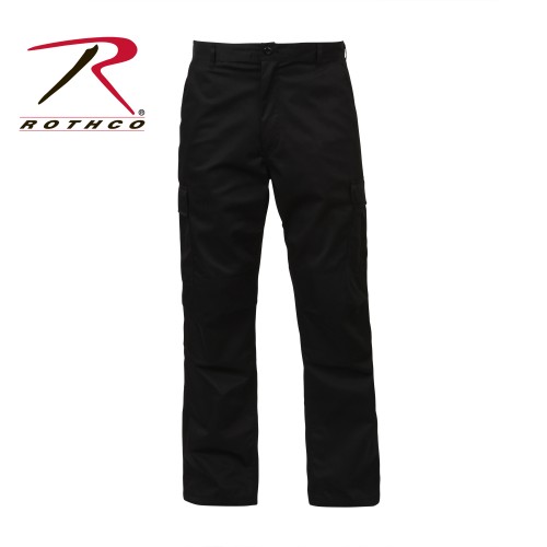 2973-3x Rothco Relaxed Fit Zipper Fly Military Tactical BDU Pants[3XL,Black] 