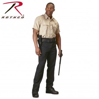 Rothco Short Sleeve Law Enforcement Police Security Uniform Shirt[Khaki,Small] 30035-S 