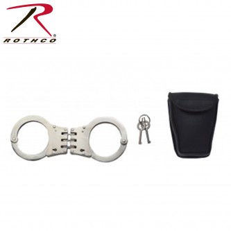 Rothco Deluxe Hinged Handcuffs / Nickel Plated