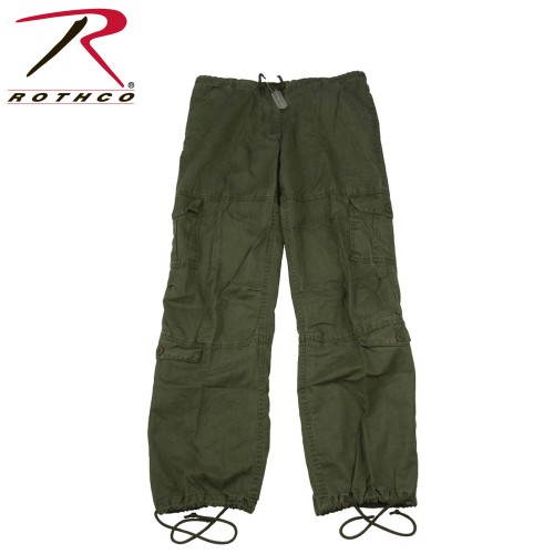 3186-M Women's Vintage Military Tactical Paratrooper Fatigue Pants Rothco [M,Olive Drab] 