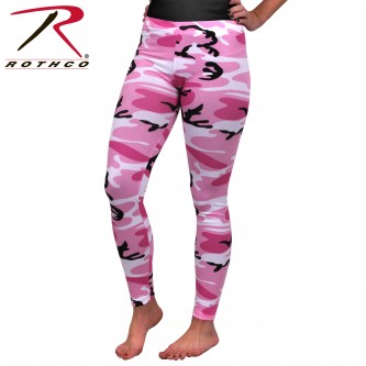 3188-XS Stretch Leggings Womens Pink Camo Rothco 3188[X-Small] 