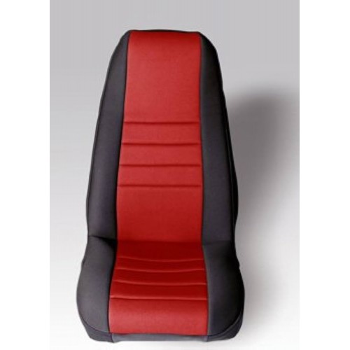 Rugged Ridge 13212.53  NEOPRENE SEAT COVER,FRONTS (PAIR), RED, Fits 1976-1986 CJ, 1986-1990 Jeep YJ Wrangler