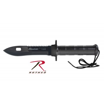 3335 Rothco Black Deluxe Adventurer Survival Kit Knife