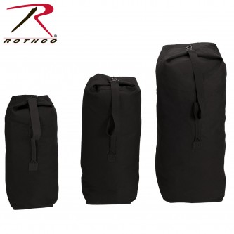 3336 Rothco Heavyweight Canvas Military Top Load Duffle Bag[Black,21