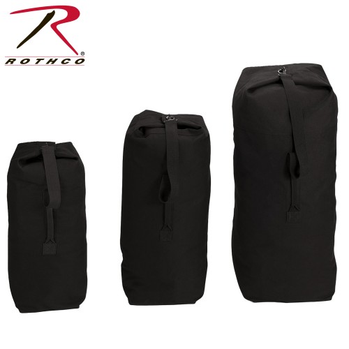 3333 Rothco Heavyweight Canvas Military Top Load Duffle Bag[Black,25