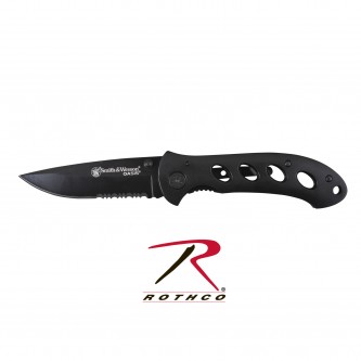 3347 Rothco Smith & Wesson Oasis Folding Knife Black Titanium Coated 