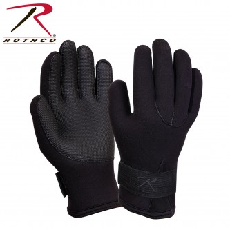 33550-L Rothco Waterproof Black Cold Weather Neoprene Gloves [L] 