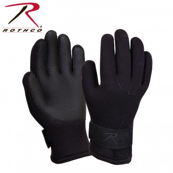 33550-S Rothco Waterproof Black Cold Weather Neoprene Gloves [S] 