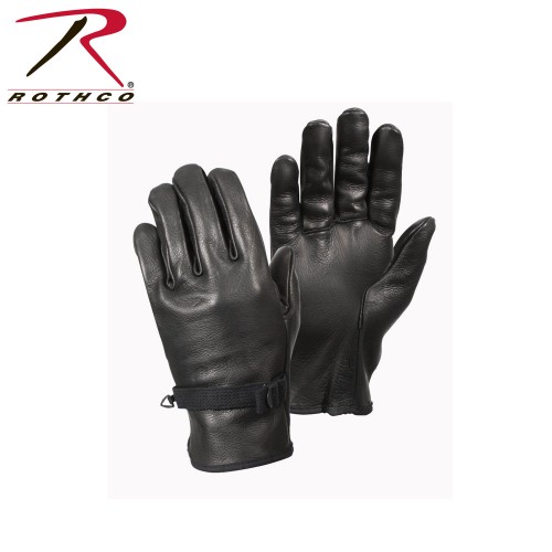 3383 Rothco Black Size 7 Leather D-3A Military Gloves