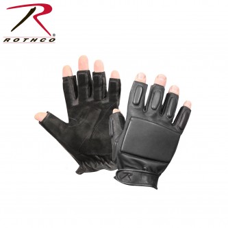 3454 Rothco Black Size XX-Large  Fingerless Tactical Rappelling Gloves