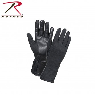 3457 Black Size 9 GI Style Flame & Heat Resistant Flight Gloves