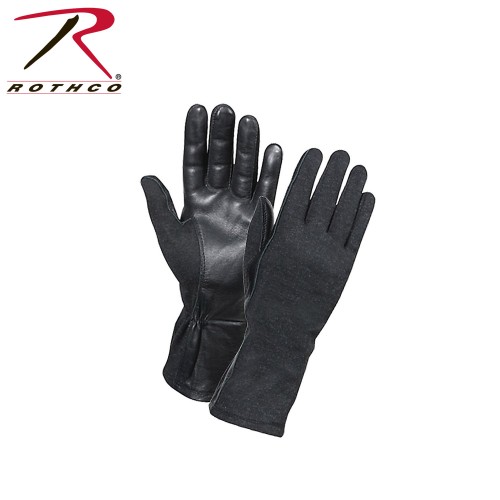 3457 Rothco Black Size 12 GI Style Flame & Heat Resistant Flight Gloves