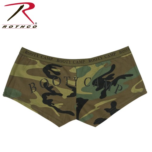 3476-L Rothco Women's Casual Army Lounging Shorts Military Booty Shorts[Woodland Camo Booty Camp,L] 