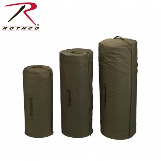 Rothco 3490 Olive Drab Side Zipper Heavy Weight Canvas Military Duffle Bag[30