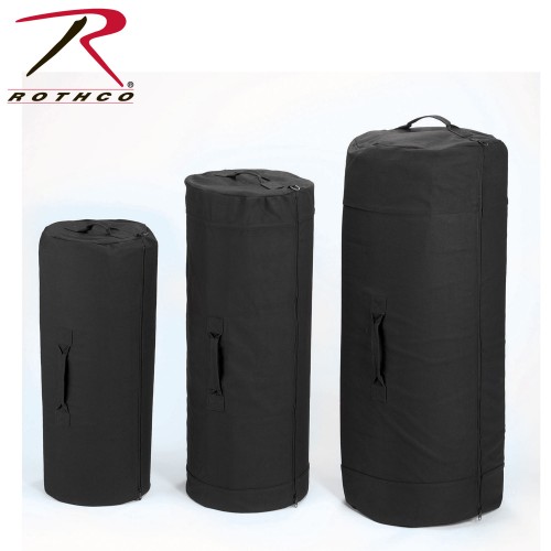 Rothco 3488-21x36 Black Side Zipper Canvas Military Duffle Bag[21