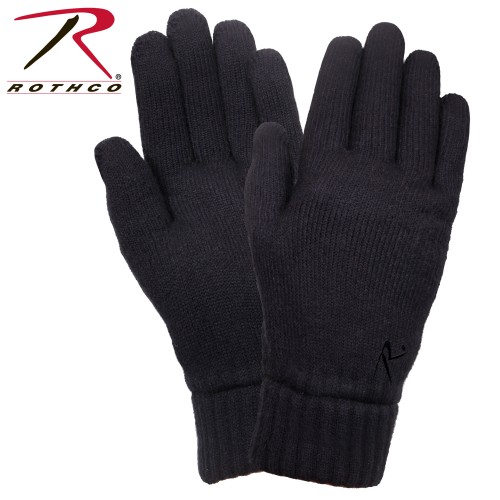3534-M Black Fleece Lined Knit Gloves Cold Weather Rothco 3534[Medium] 