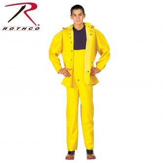 3621-2X Rothco Yellow Heavyweight 2 Piece PVC Deluxe Rainsuit [2X-Large]