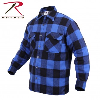 Rothco Extra Heavyweight Buffalo Plaid Sherpa-Lined Flannel Jacket [White,3X-Large]   3741-WHITE-3X 