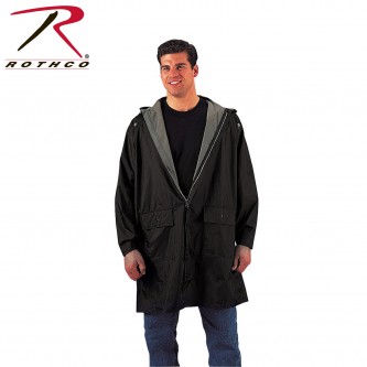 Rothco 3759-XL Black Reversible 3/4 Length Rain Parka[XL] 