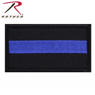 37789 Thin Blue Line Patch With Hook Back Rothco 37789 