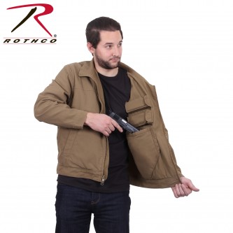 3803-3X Lightweight Ambidextrous Tactical Concealed Carry Jacket Coyote Brown 3801[3X-Large] 