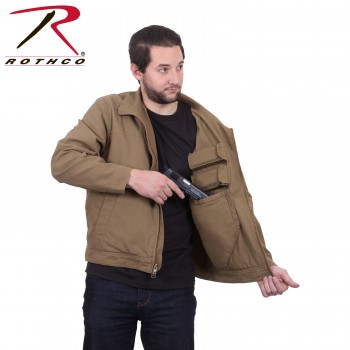 3803-3X Lightweight Ambidextrous Tactical Concealed Carry Jacket Coyote Brown 3801[3X-Large] 