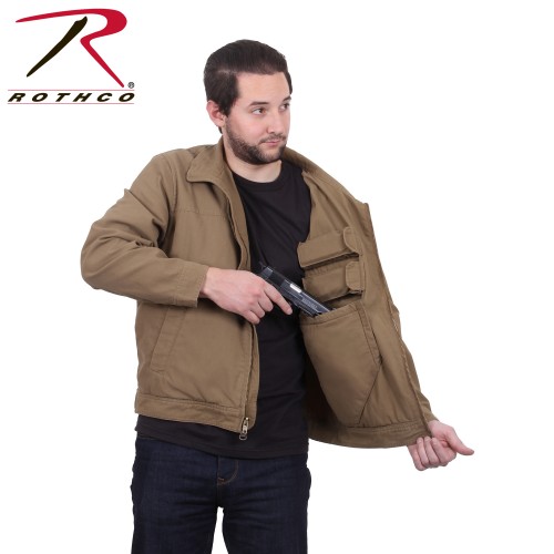 3802-2X Lightweight Ambidextrous Tactical Concealed Carry Jacket Coyote Brown 3801[2X-Large] 