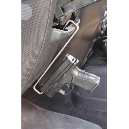 Jeep JK 2007-2018, Handgun or Pistol Holder.  Stainless Steel. Made in the USA