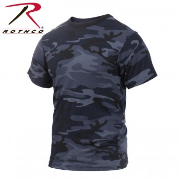 3830-XL T-Shirt Camouflage Camo Rothco Military Style[X-Large,Midnight Blue Camo] 