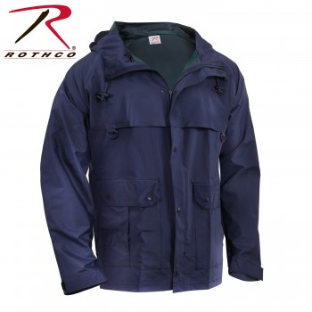 3880-S Microlite Rain Jacket Waterproof Navy Blue Rain Coat 3880[Small]