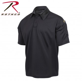 3913-L Black Polo Tactical Performance Moisture Wicking Shirt Rothco 3912[Large] 